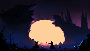 Samurai, Fight, Minimalism, Minimalist, Artist, Artwork, Digital Art, 4K wallpaper