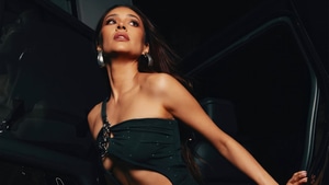 Shay Mitchell, Celebrities, Girls, Black Dress, 4K wallpaper