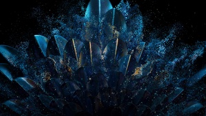 Vibrant, Fold phone, Peacock feathers, Blue aesthetic, Blue abstract, Oppo Find N, Stock, Elegant, Pattern, Black background, 4K wallpaper
