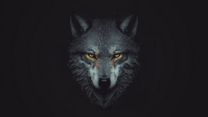 Wolf, Minimalism, Minimalist, Artist, Artwork, Digital Art, Dark, Black, 4K wallpaper