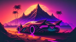 Synthwave, Artist, Artwork, Digital Art, 4K wallpaper
