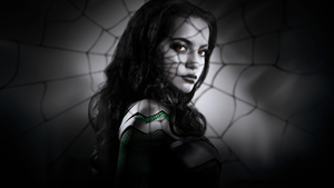 Madame Web, Isabela Merced, Dark background, 2024 Movies, 4K wallpaper