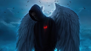 Hoodie, Wings, Artist, Artwork, Digital Art, 4K wallpaper
