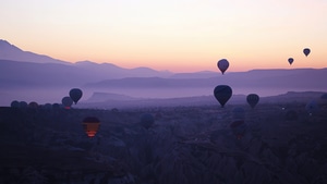 Air Balloon, Nature, Photography, Evening, 4K wallpaper