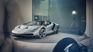 Lamborghini Centenario Roadster, Studio, 4K wallpaper