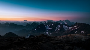 Mountains, Sunset, Nature, 4K wallpaper