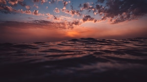 Sea, Sunset, Nature, 4K wallpaper