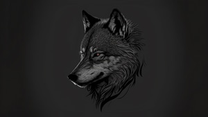 Wolf, Minimalism, Minimalist, Artist, Artwork, Digital Art, Dark, Black, 4K wallpaper