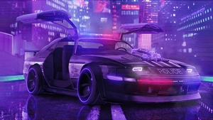 Synthwave, Cyberpunk, Police, Artist, Artwork, Digital Art, Deviantart, 4K wallpaper