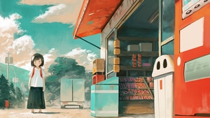 Anime Girl, Anime, Alone, Artist, Artwork, Digital Art, 4K wallpaper