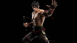 Marshall Law, Tekken 8, Black background, AMOLED, 4K wallpaper