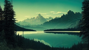 Lake, Landscape, Trees, Reflection, Nature, 4K wallpaper