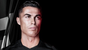 Cristiano Ronaldo, Black background, Dark theme, 4K wallpaper