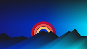 Retrowave, Mountains, Artist, Artwork, Digital Art, 4K wallpaper