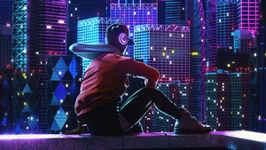 Alone, Neon, Artist, Artwork, Digital Art, 4K wallpaper