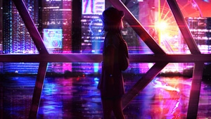 Synthwave, Lake, Artist, Artwork, Digital Art, Artstation, 4K wallpaper