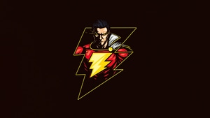 Shazam, Superheroes, Minimalism, Minimalist, Artist, Artwork, Digital Art, Behance, Dark, Black, Oled, 4K wallpaper