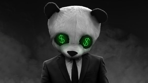 Panda, Dollars, Artist, Artwork, Digital Art, 4K wallpaper