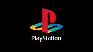 PlayStation, Logo, AMOLED, Black background, 4K wallpaper
