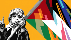 Cute Girl, Flag of Palestine, Pop Art, 4K wallpaper