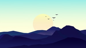 Birds, Minimalism, Minimalist, Sunset, Artist, Artwork, Digital Art, Deviantart, 4K wallpaper