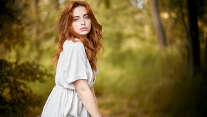 Redhead, Girls, Model, 4K wallpaper