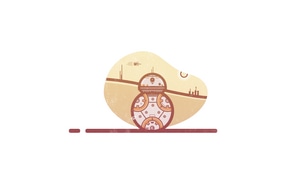 Bb 8, Star Wars, Movies, Minimalism, Minimalist, Artist, Artwork, Digital Art, , 12k, 1, 4K wallpaper