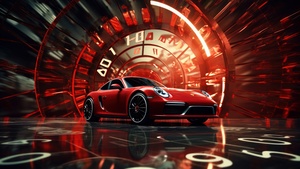 Porsche 911, Retro, Red cars, Futuristic, Exotic, 4K wallpaper