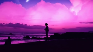 Alone, Silhouette, Retrowave, Artist, Artwork, Digital Art, 4K wallpaper