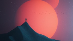 Alone, Outrun, Artist, Artwork, Digital Art, 4K wallpaper