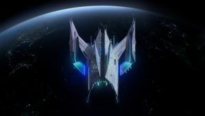 Acer Predator, Spaceship, Earth, Dark aesthetic, 4K wallpaper