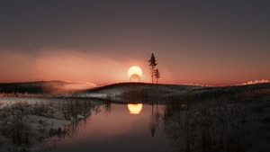 Sunset, Artist, Artwork, Digital Art, Behance, 4K wallpaper