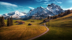 Mountains, Alps, Nature, 4K wallpaper