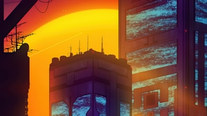 Synthwave, Retrowave, Buildings, Artist, Artwork, Digital Art, 4K wallpaper