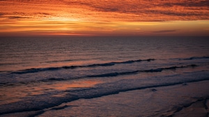 Sunset, Beach, Nature, 4K wallpaper