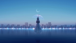Anime Girl, Anime, Umbrella, Artist, Artwork, Digital Art, 4K wallpaper