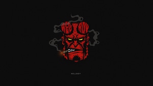 Hellboy, Superheroes, Minimalism, Minimalist, Artist, Artwork, Digital Art, Behance, 4K wallpaper