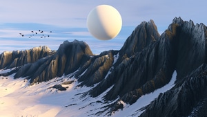 Mountains, 3d, Artist, Artwork, Digital Art, Illustration, 4K wallpaper