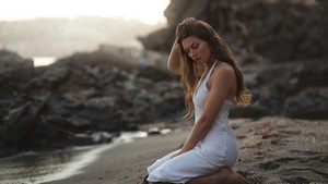 Girls, White Dress, Model, 4K wallpaper