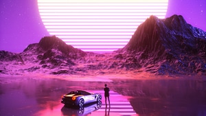 Artist, Artwork, Digital Art, Synthwave, Behance, 4K wallpaper