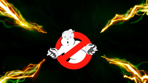 Ghostbusters, Logo, Abstract background, 4K wallpaper