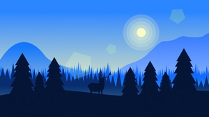 Deer, Forest, Illustration, Vector, Artist, Artwork, Digital Art, 4K wallpaper