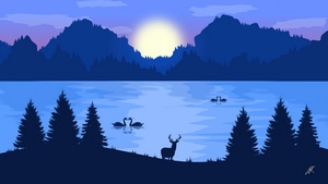 Deer, Artist, Artwork, Digital Art, Illustration, 4K wallpaper
