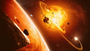Space, Sun, Digital Universe, Artist, Artwork, Digital Art, 4K wallpaper