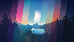 Deer, Minimalism, Minimalist, Lake, Artist, Artwork, Digital Art, 4K wallpaper