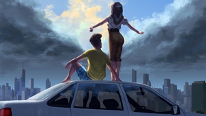 Couple, Love, Artist, Artwork, Digital Art, 4K wallpaper