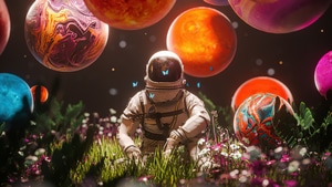 Astronaut, Artist, Artwork, Digital Art, 4K wallpaper