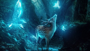 Reindeer, Artist, Artwork, Digital Art, 4K wallpaper