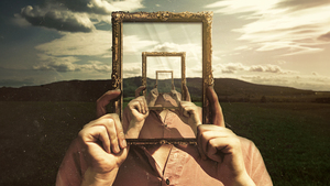 Bingkai, Frame, Surreal, Landscape, 4K wallpaper