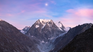 Mountains, Snow, Nature, 4K wallpaper